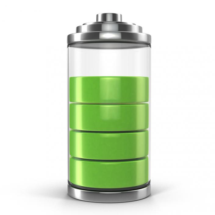 3D model Cell Phone Battery Icon 4