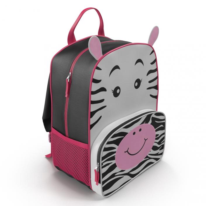 3D Kid Backpack Zebra model
