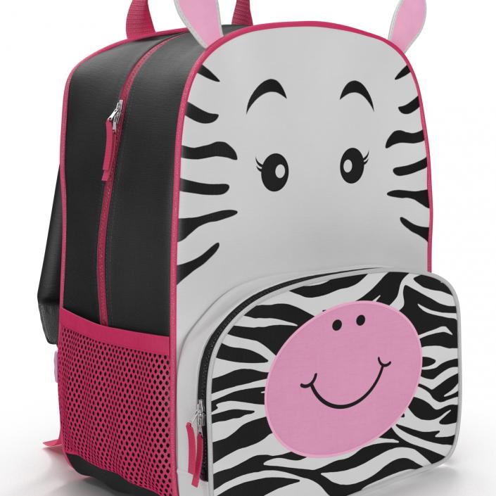 3D Kid Backpack Zebra model
