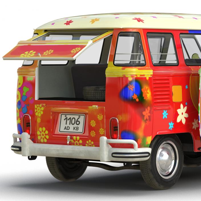 Volkswagen Type 2 Hippie 3D model