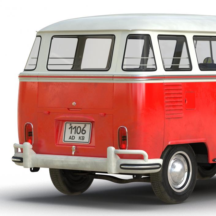 3D Volkswagen Type 2 Red
