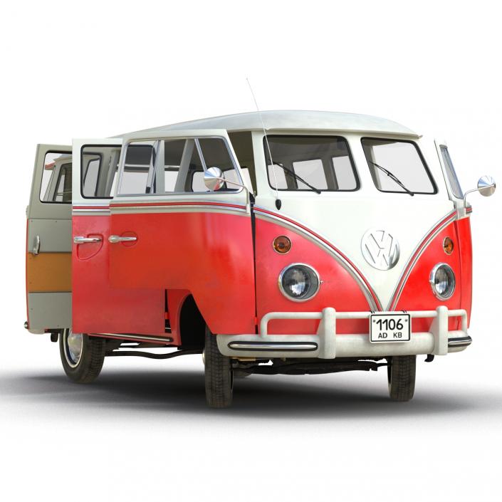 Volkswagen Type 2 Red Simple Interior 3D