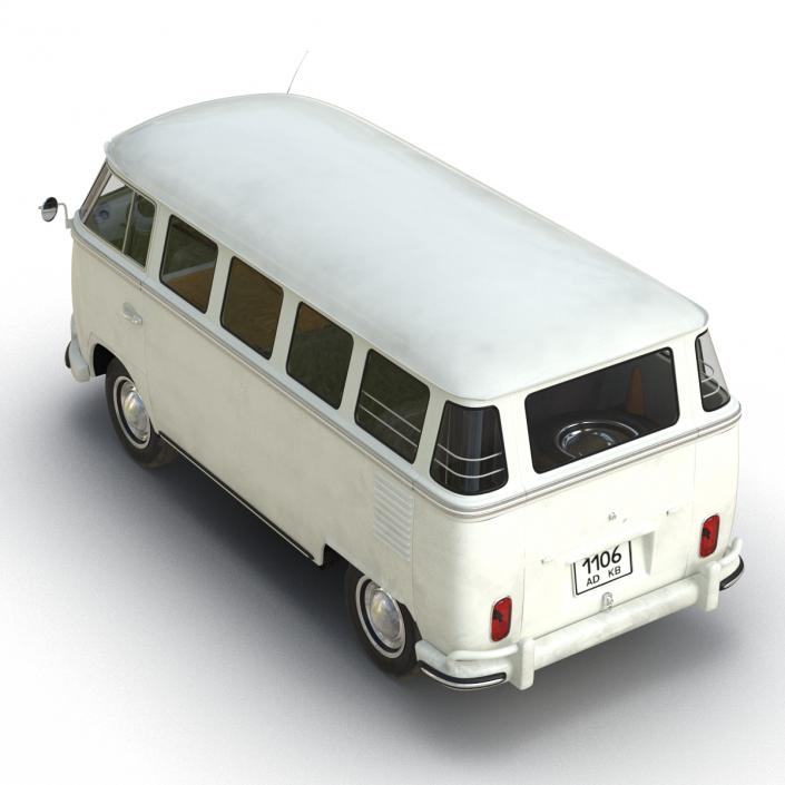 3D Volkswagen Type 2 White model