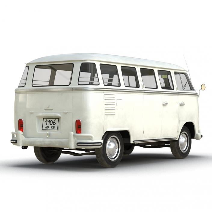 Volkswagen Type 2 White Simple Interior 3D model