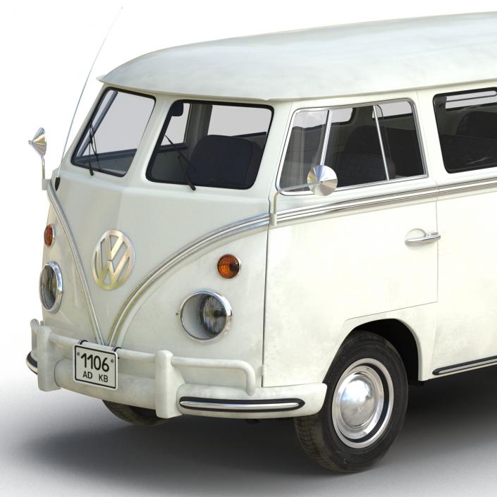 Volkswagen Type 2 White Simple Interior 3D model