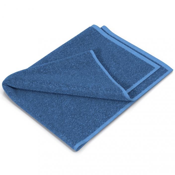 3D Towel 4 Blue with Fur