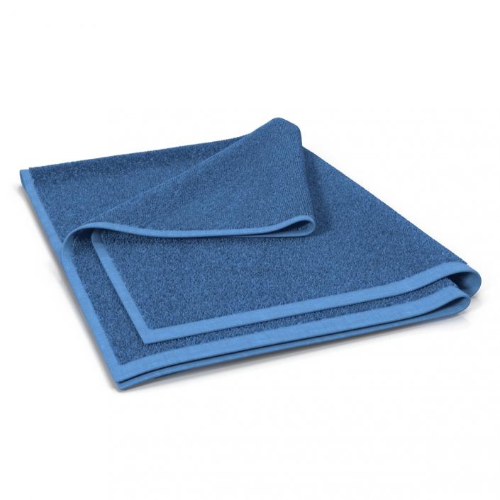 3D Towel 4 Blue with Fur