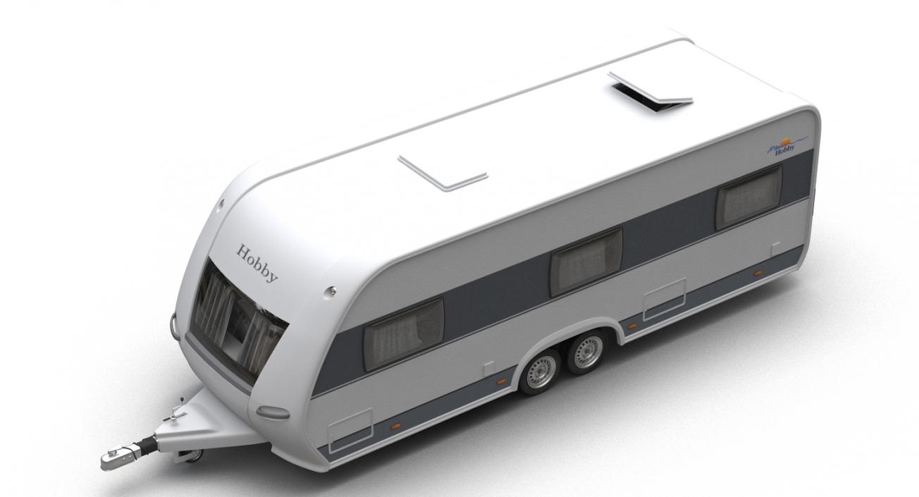Hobby Caravan Prestige Rigged 3D model