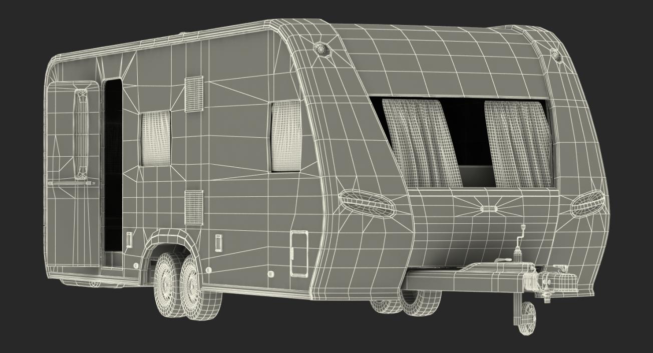 Hobby Caravan Prestige Rigged 3D model