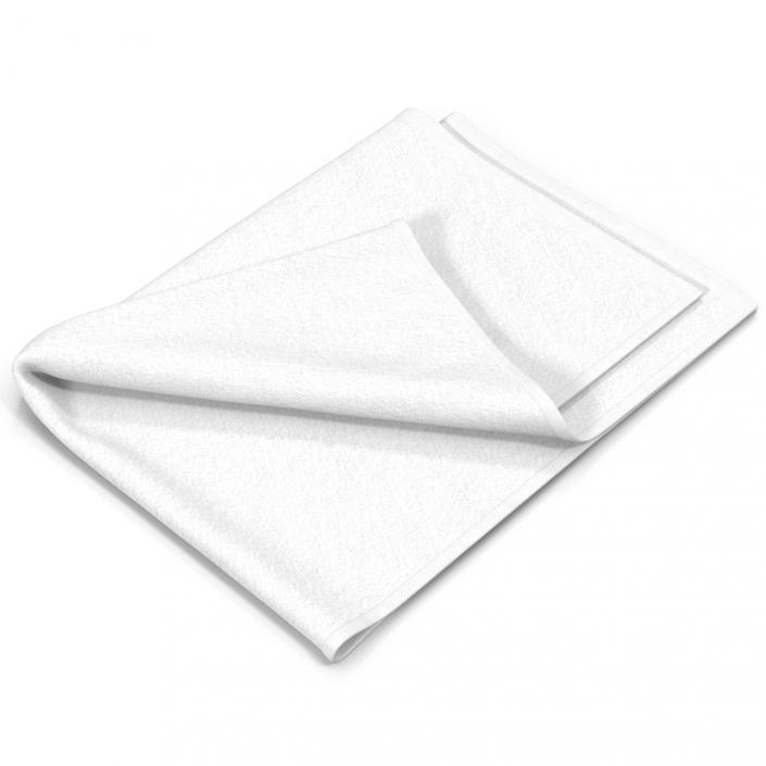 3D Towel 4 White model