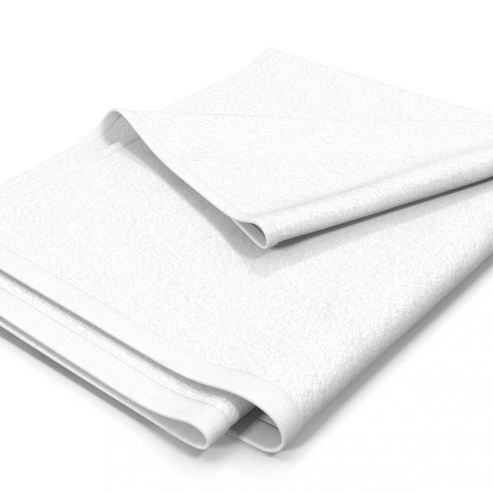 3D Towel 4 White model