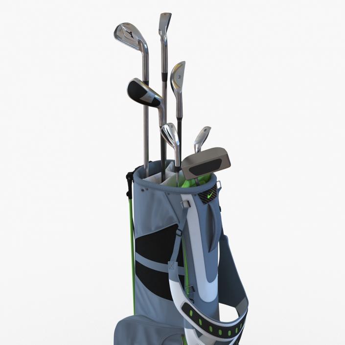 Golf Bag Nike with Clubs 3D model
