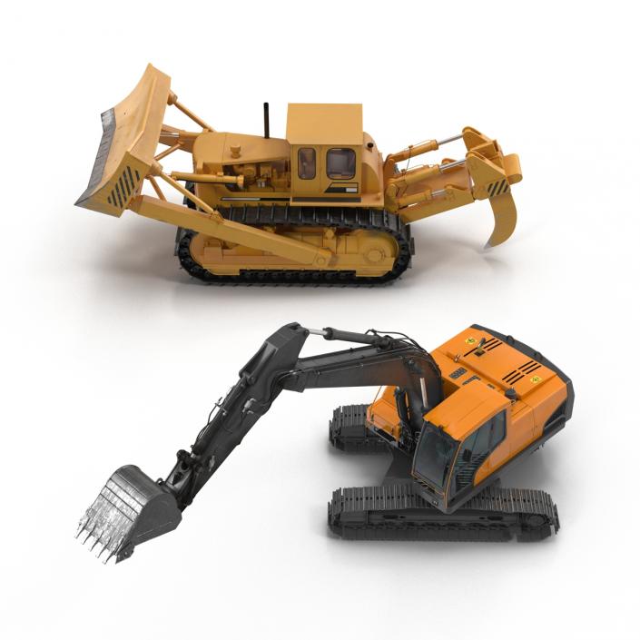 3D Construction Vehicles Rigged Collection 2