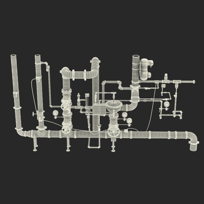 3D Industrial Pipes