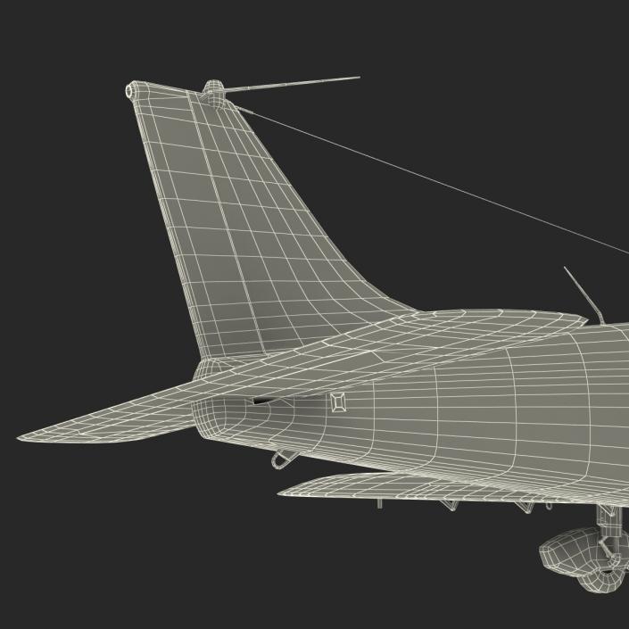 3D model Light Aircraft Piper PA-28 Cherokee