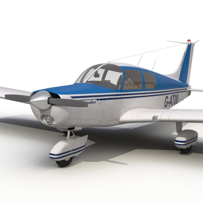 Light Aircraft Piper PA 28 Cherokee 3 3D