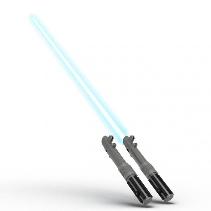 3D Star Wars Anakin Skywalker Lightsaber Used 3D Models Set