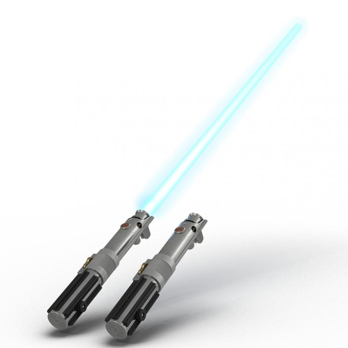 3D Star Wars Anakin Skywalker Lightsaber Used 3D Models Set
