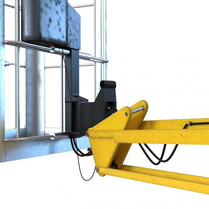 Telescopic Boom Lift Yellow 3 3D model