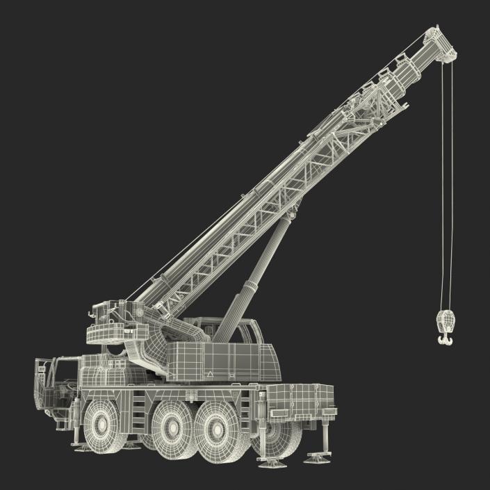 3D Compact Mobile Crane Liebherr Rigged