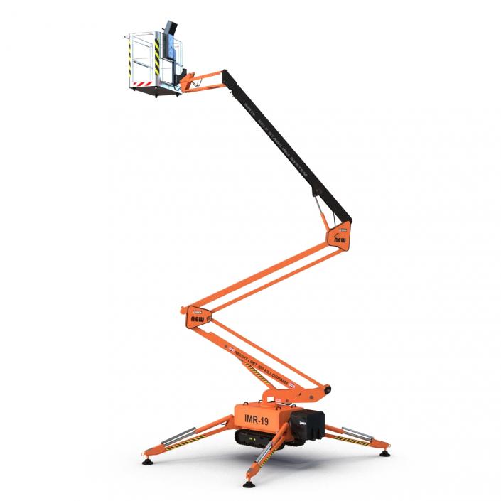 Telescopic Boom Lift Orange 3 3D model