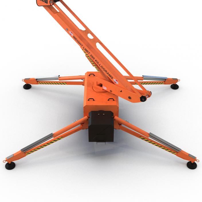 Telescopic Boom Lift Orange 3 3D model