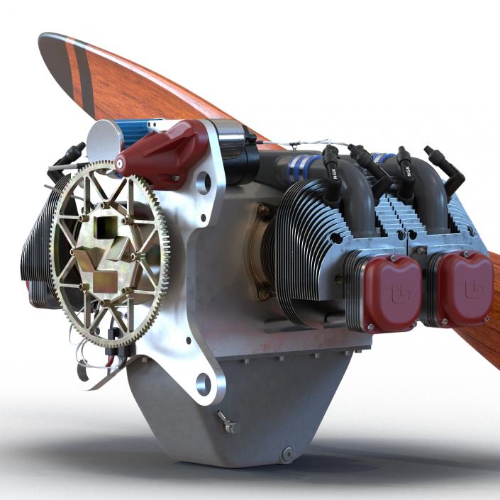 Piston Aircraft Engine ULPower UL260i 3 3D model