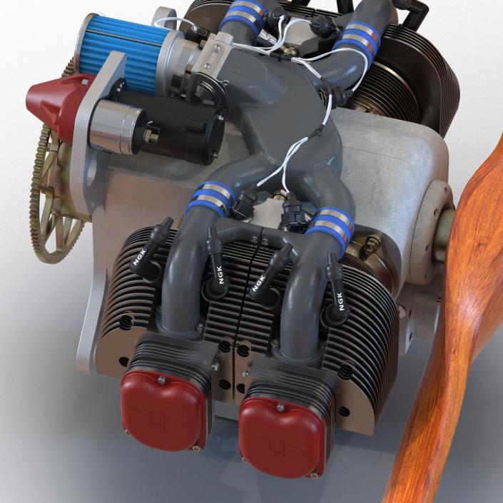 Piston Aircraft Engine ULPower UL260i 3 3D model