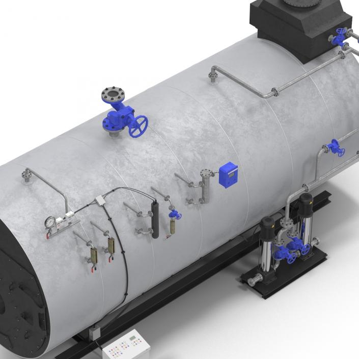 Industrial Gas Steam Generator Boiler 3D