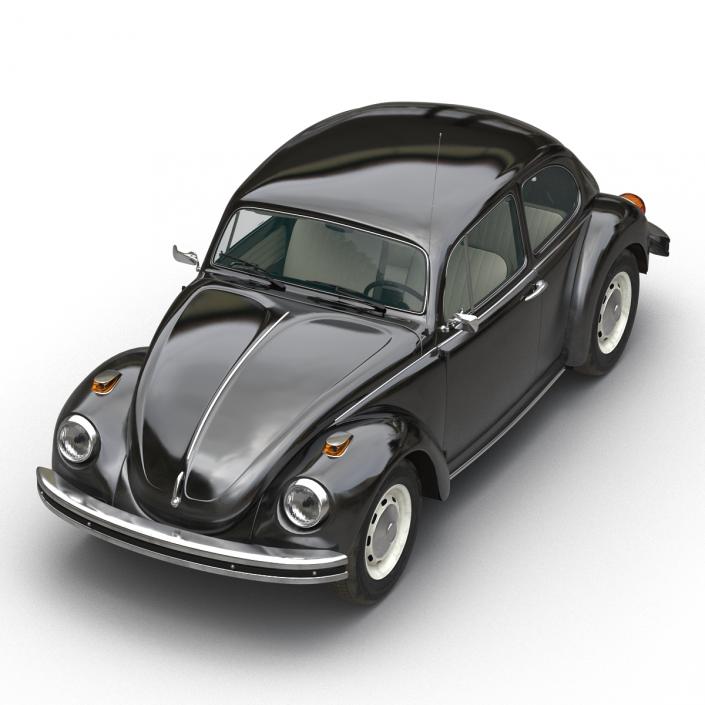 3D Volkswagen Beetle 1966 Black model