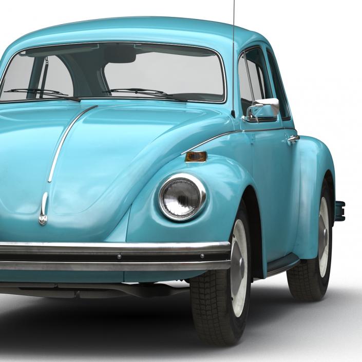 Volkswagen Beetle 1966 Blue 3D