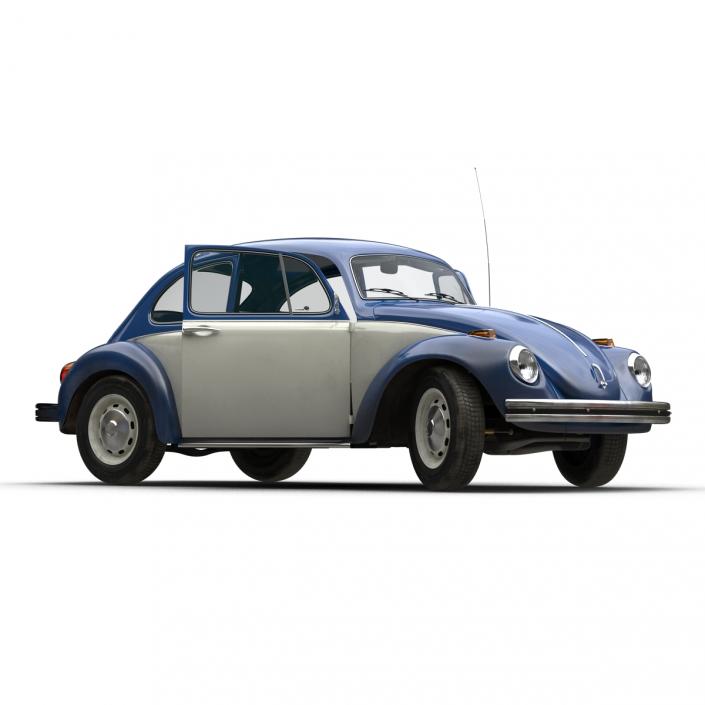 Volkswagen Beetle 1966 Blue 2 3D model