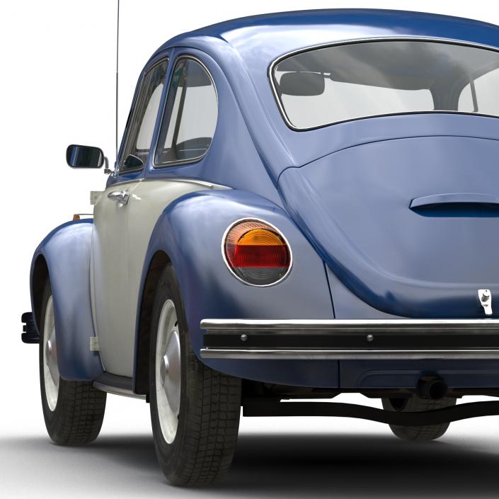 Volkswagen Beetle 1966 Blue 2 3D model