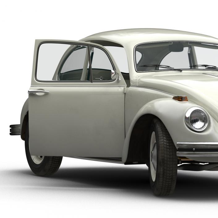 3D Volkswagen Beetle 1966 White model