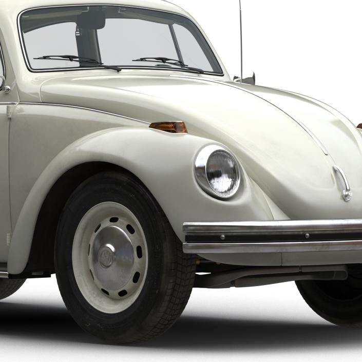 3D Volkswagen Beetle 1966 White model
