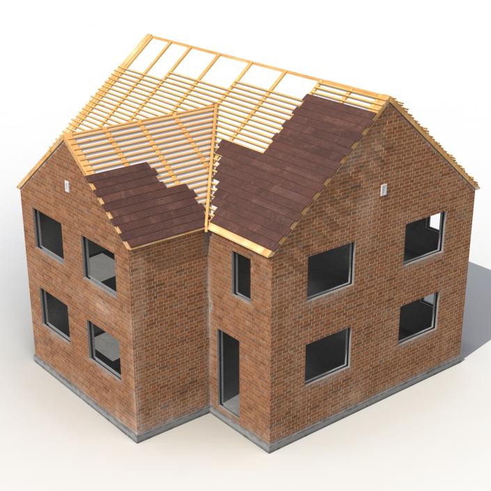 3D Private House Construction 3 model
