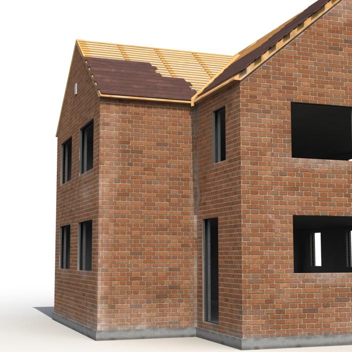 3D Private House Construction 3 model