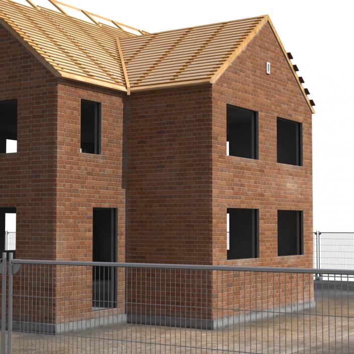3D Private House Construction 4 model