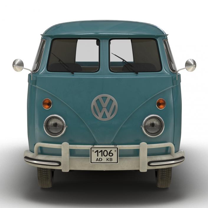 3D Volkswagen Type 2 Single Cab Pick Up Blue