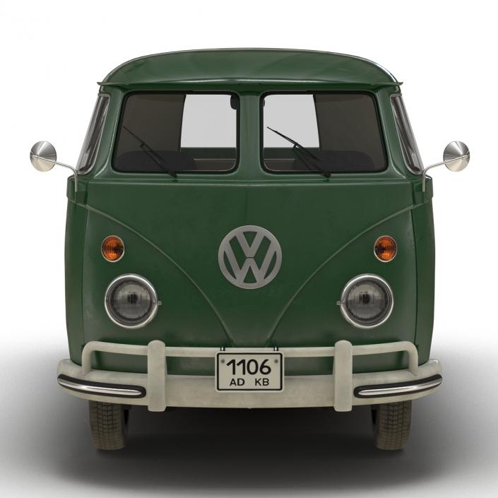 Volkswagen Type 2 Single Cab Pick-Up Green 2 3D model