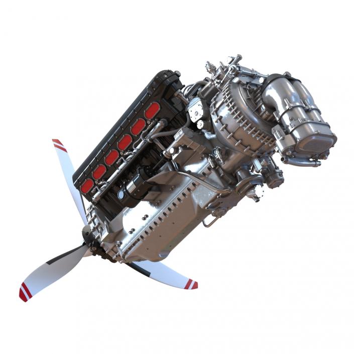 3D model Piston Aero Engine 2