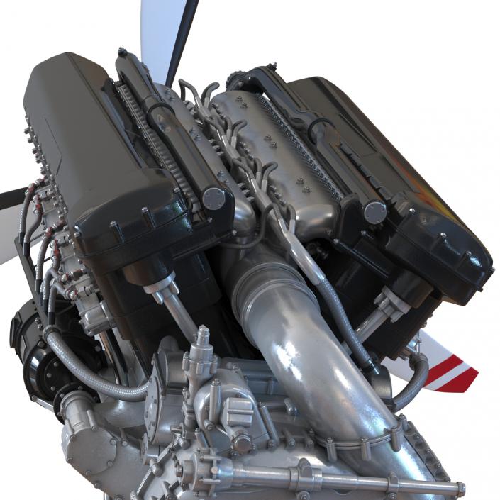 3D model Piston Aero Engine 2