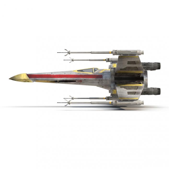 3D model Star Wars X-Wing Starfighter Yellow