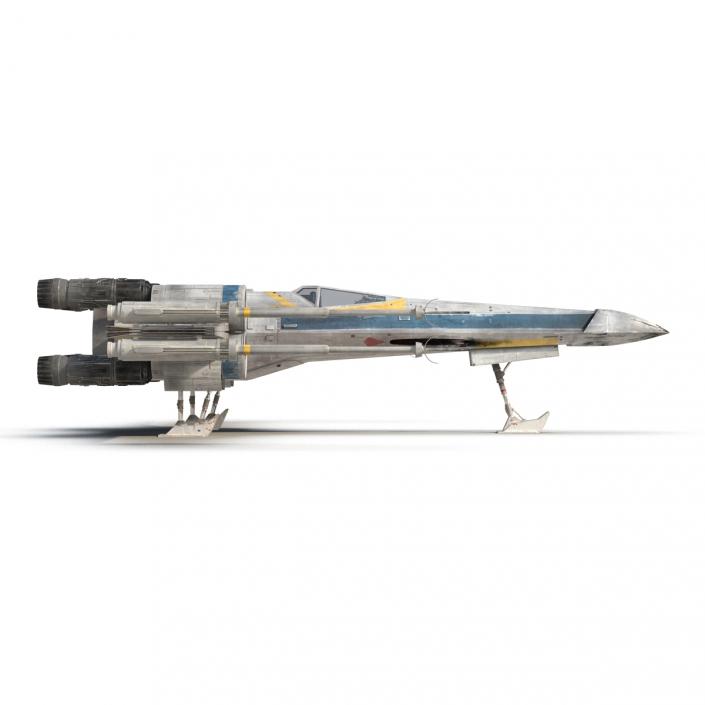 3D model Star Wars X-Wing Starfighter Blue 2