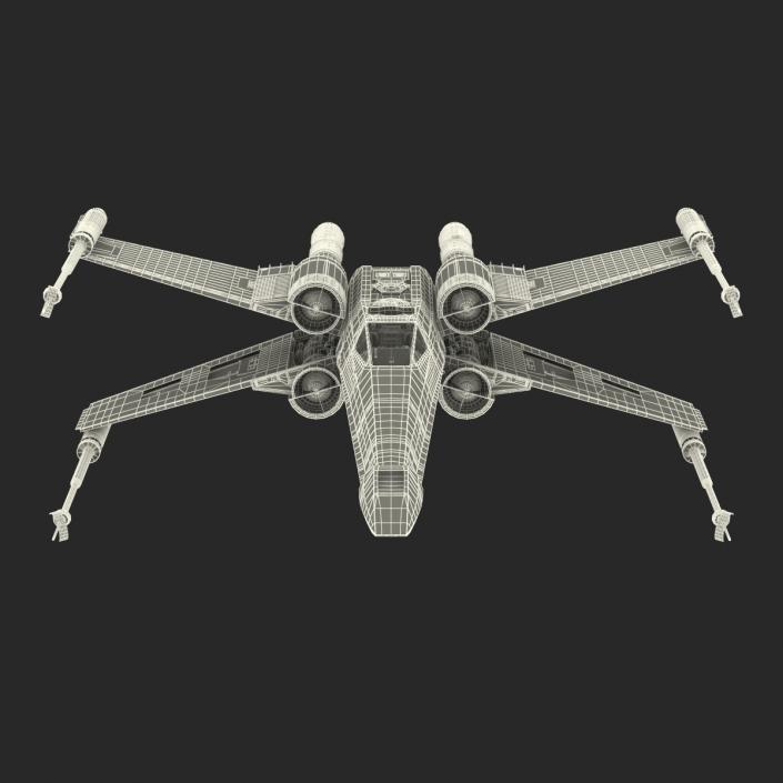 Star Wars X Wing Starfighter Red 3D