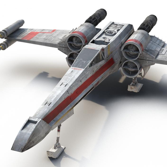 Star Wars X-Wing Starfighter Red 2 3D model