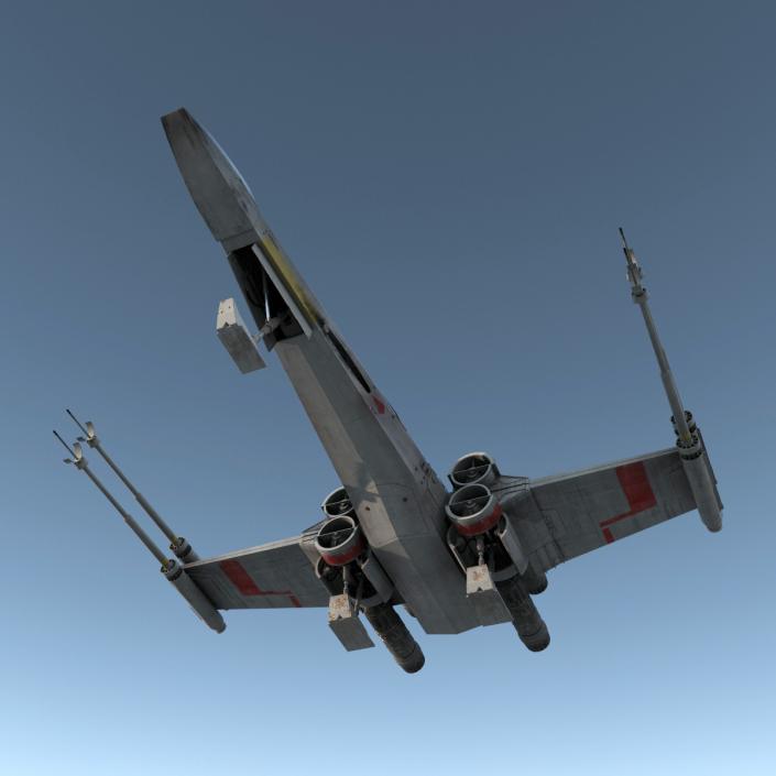 Star Wars X-Wing Starfighter Red 2 3D model