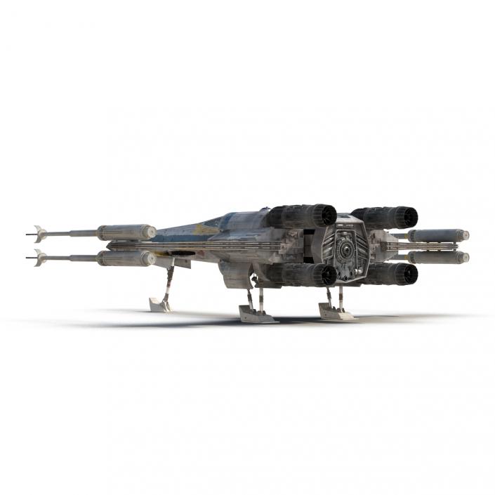 Star Wars X-Wing Starfighter and R2D2 Blue 2 3D model