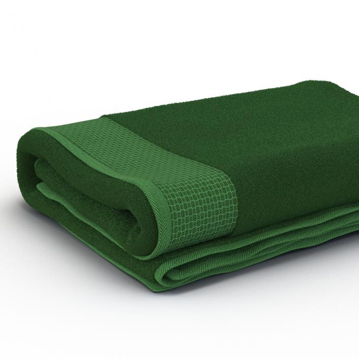 3D model Towel Green with Fur
