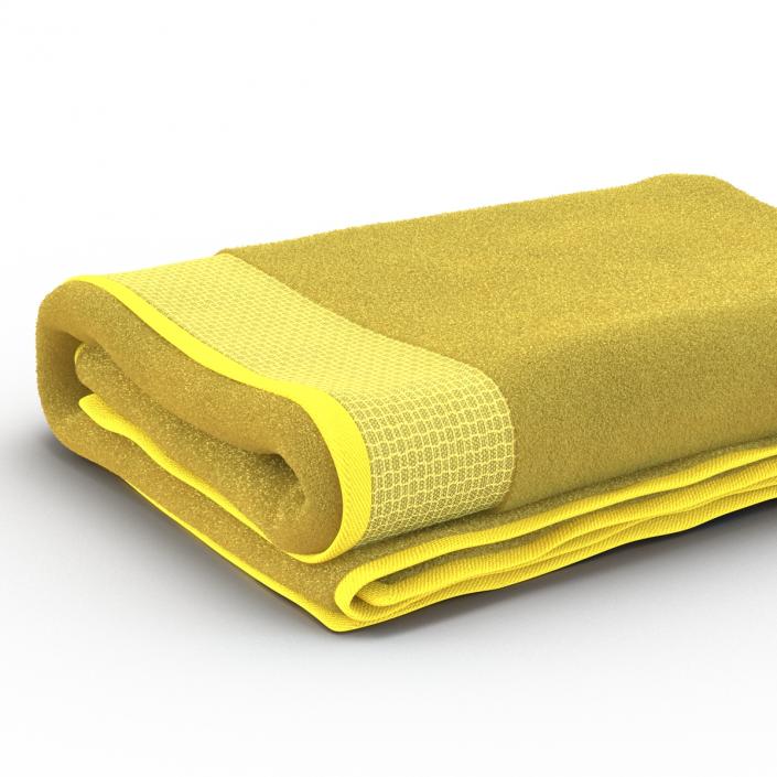 3D Towel Yellow with Fur